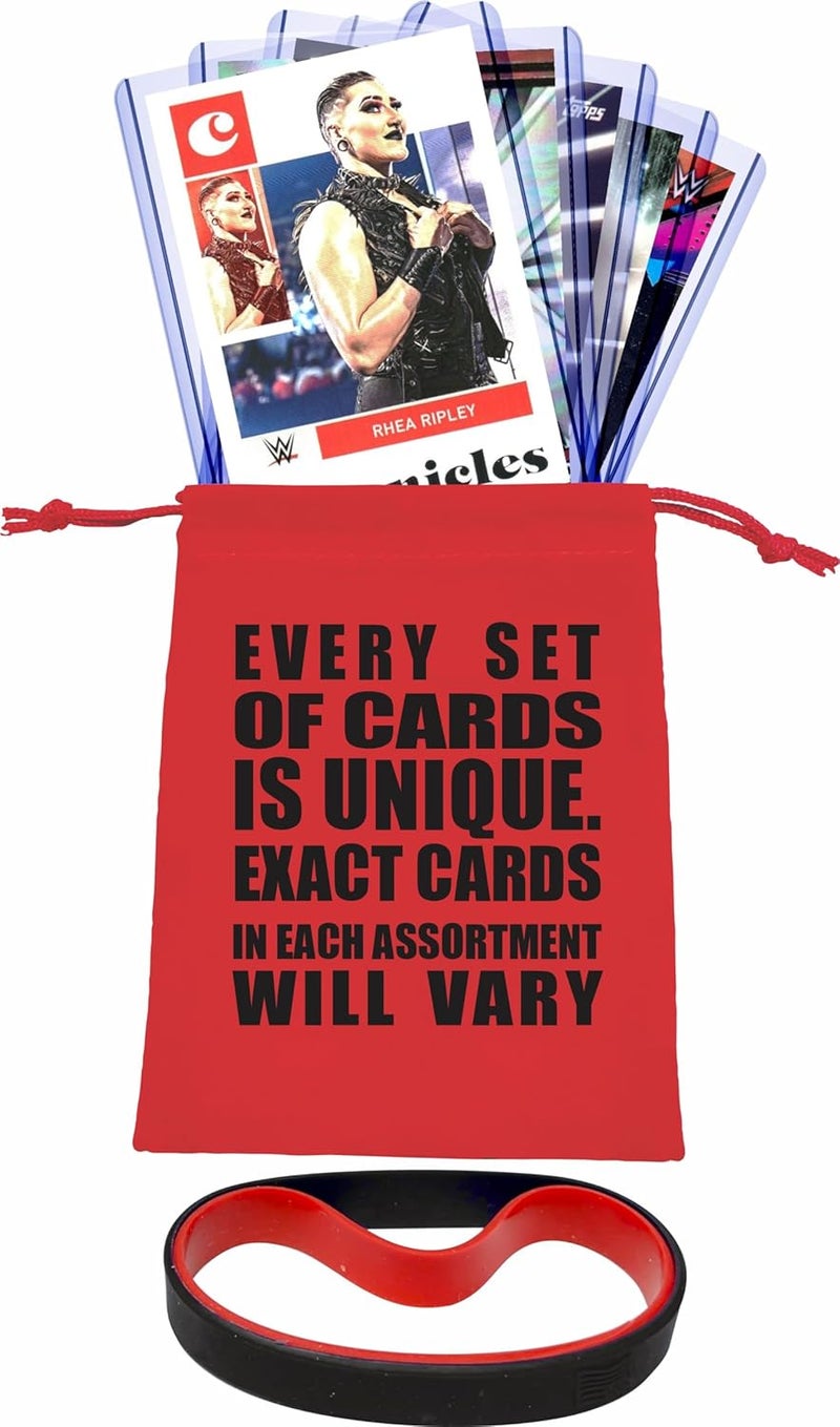 Chaser Rhea Ripley (5) Assorted Wrestling Cards Gift Pack - Image 5